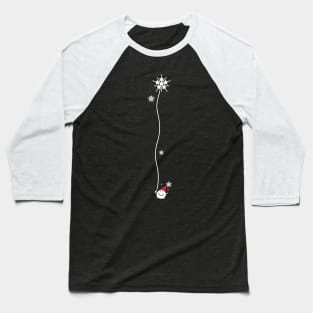 Santa Claus with snow flake Baseball T-Shirt